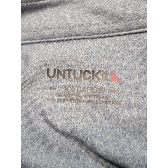 UNTUCKit Perf Tee BD Storm Button Up Shirt XX Large Long Sleeve Regular Fit - Picture 4 of 7